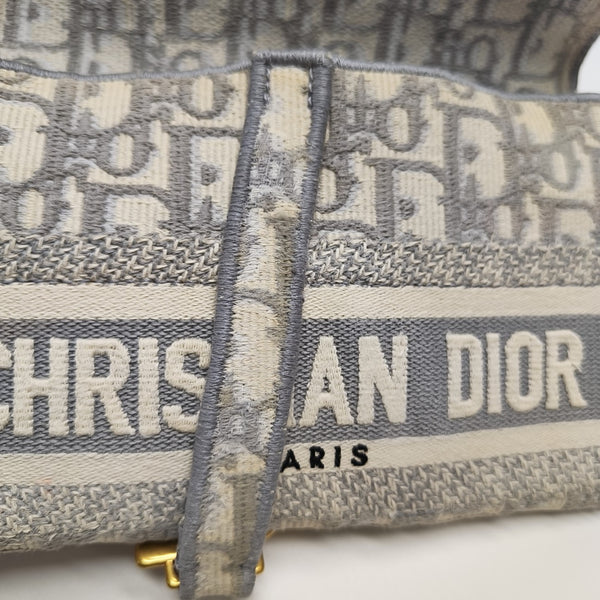 Saddle Mini Oblique Canvas Gray