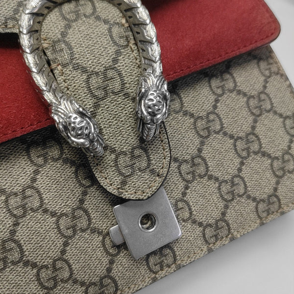 Dionysus Mini Monogram Coated Canvas Beige