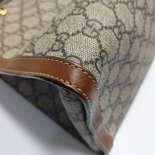Padlock Medium Monogram Coated Canvas Beige
