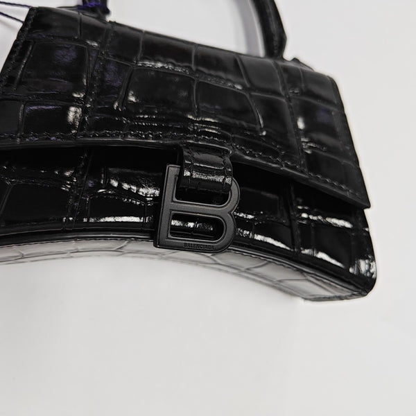 Hourglass Mini Calfskin Black