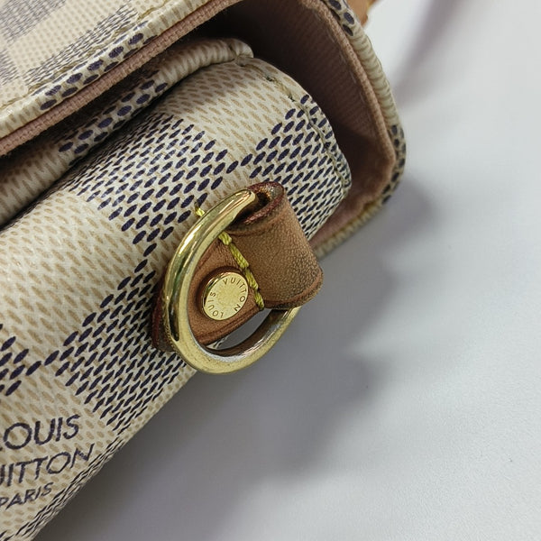 CROISETTE Damier Azur Coated Canvas White