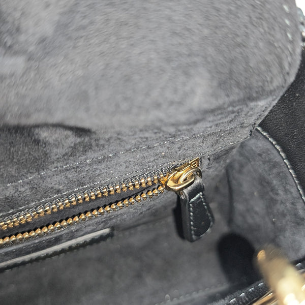 Lady Dior Mini Cannage Lambskin Black