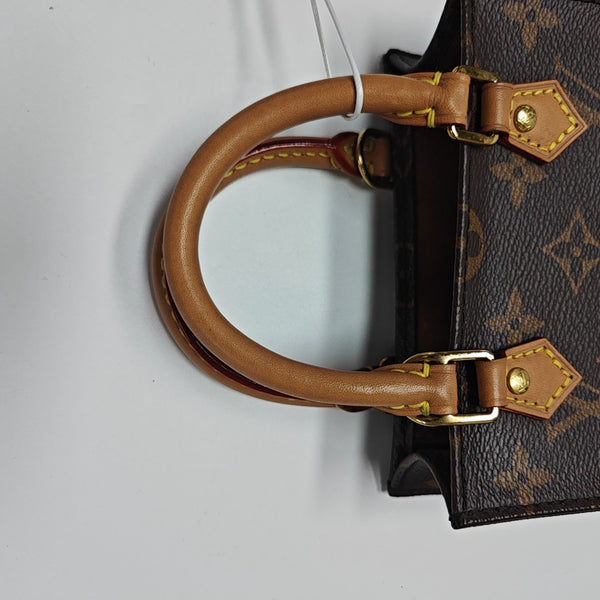 SAC PLAT Mini Monogram Coated Canvas Brown