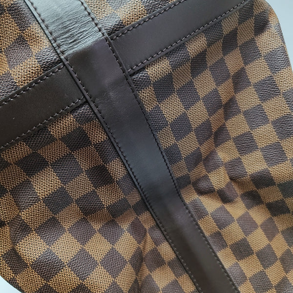 GRIMAUD Damier Ebene Coated Canvas Brown