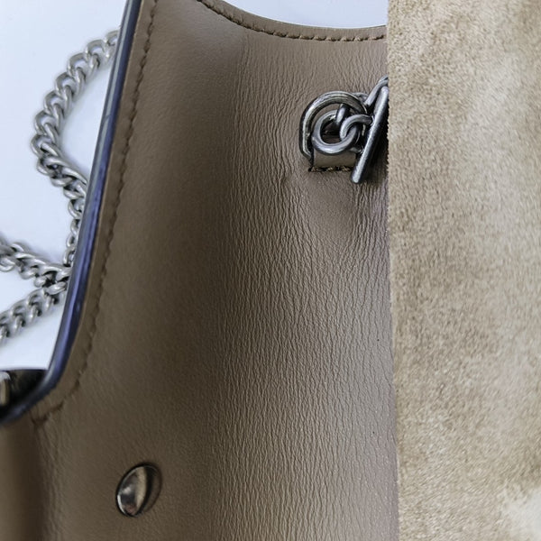 Dionysus Super Mini Monogram Coated Canvas Beige
