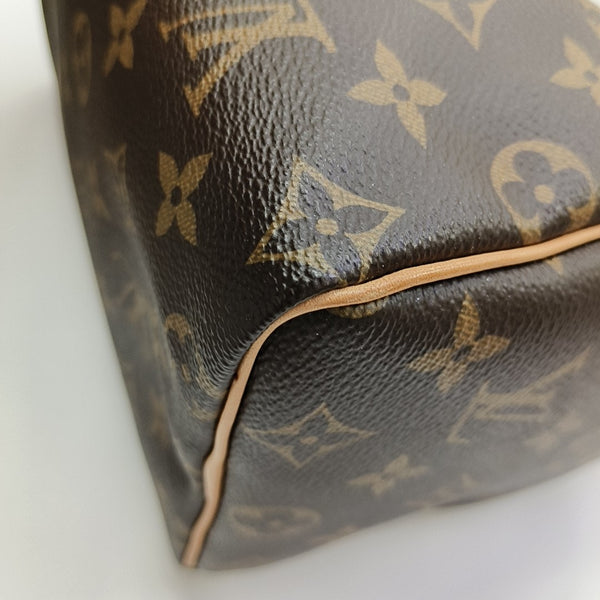 SPEEDY 25 Monogram Coated Canvas Brown