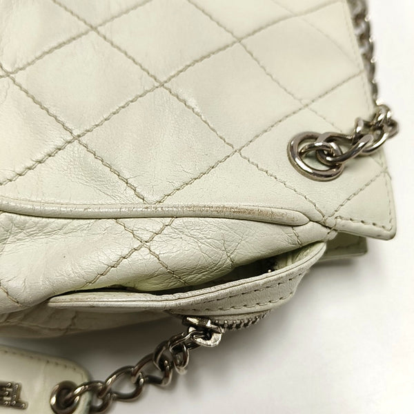 Quilted Lambskin White