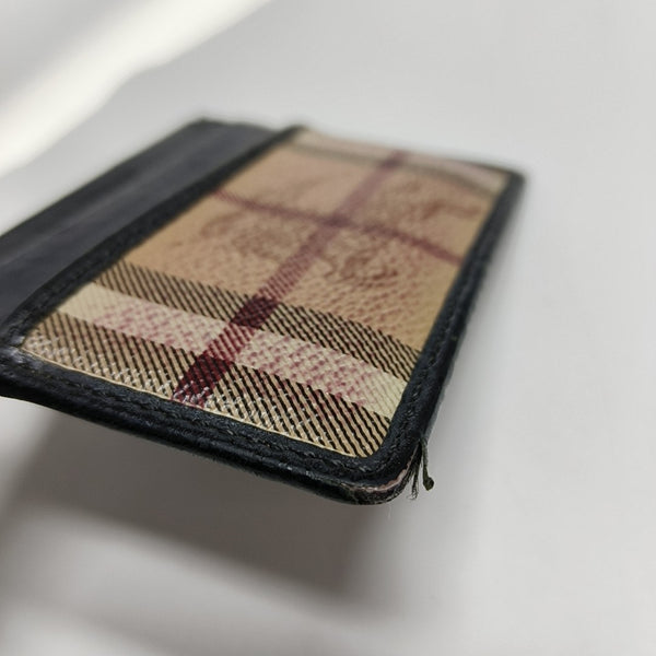 Coated Canvas Card Holder Beige