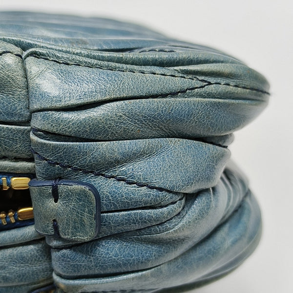 Calfskin Shoulder Bag Blue