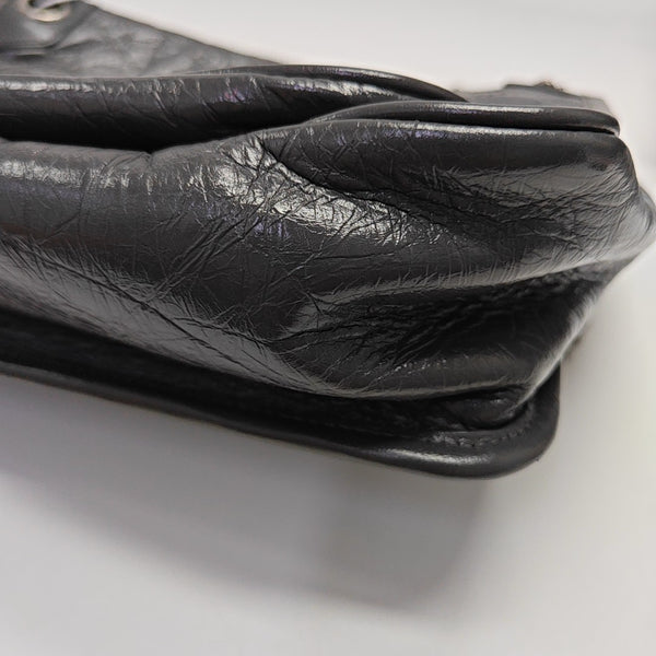 NIKI Medium Chevron Calfskin Gray