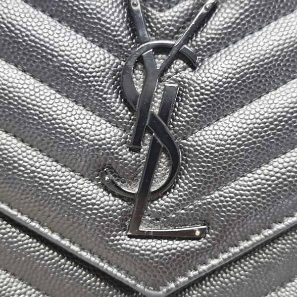 MONOGRAM Medium Chevron Calfskin Black