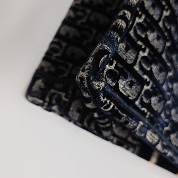 Book Tote Large Oblique Velvet Blue