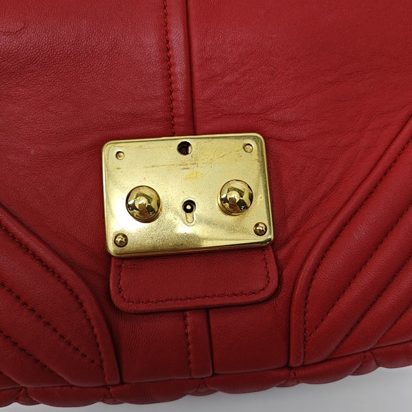 Miu Confidential Quilted Lambskin Red