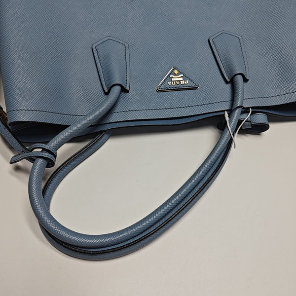 Double Large Calfskin Blue