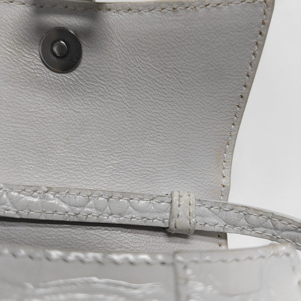 Hourglass Mini Calfskin White