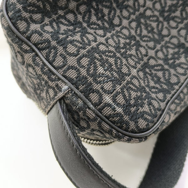 Monogram Fabric Shoulder Bag Gray