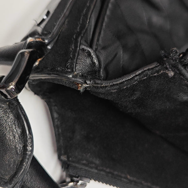 Nylon Top Handle Bag Black