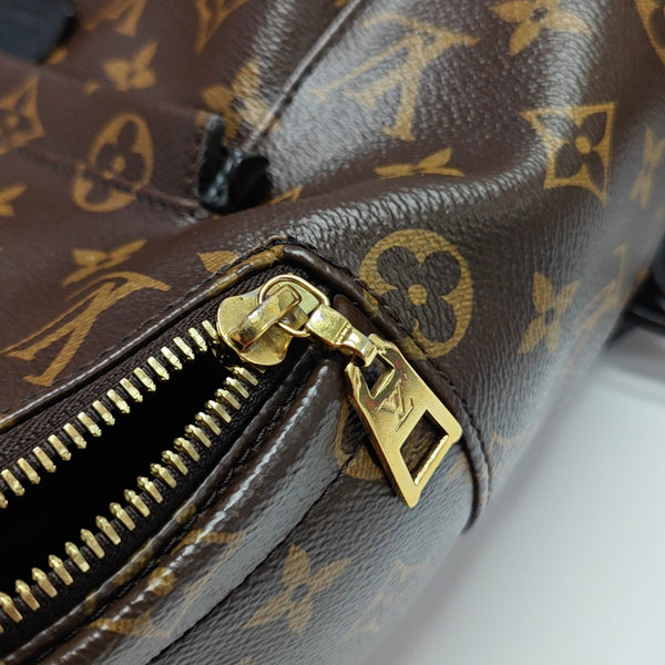 Monogram Coated Canvas Backpack Brown