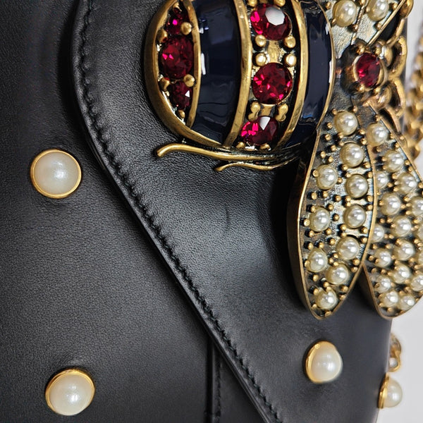 Queen Margaret Mini Calfskin Black