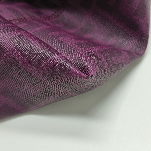Coated Canvas Tote Bag Purple
