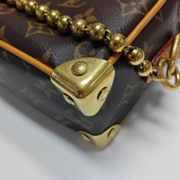 SOFT TRUNK Mini Monogram Coated Canvas Brown