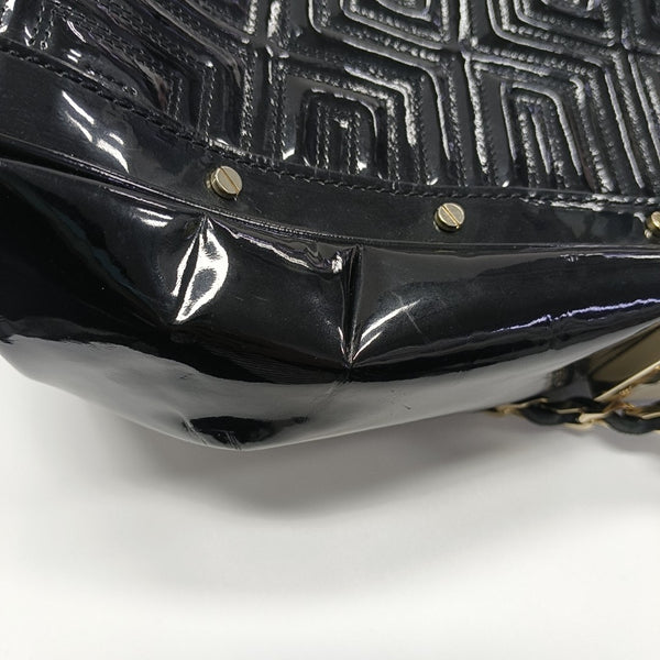 Patent Leather Shoulder Bag Black