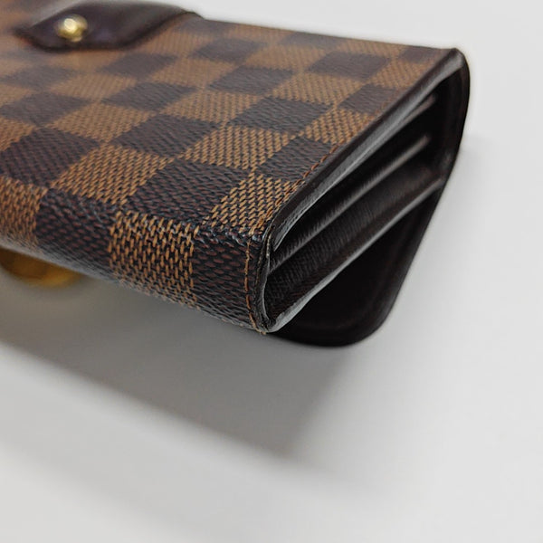 SISTINA Damier Ebene Coated Canvas Brown Wallet