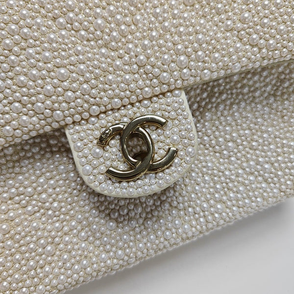 Quilted Special Material Shoulder Bag White