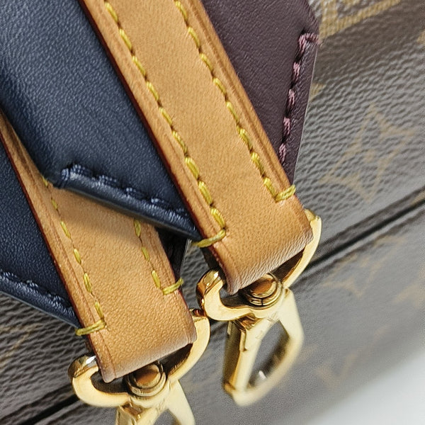 CLUNY MM Monogram Coated Canvas Brown