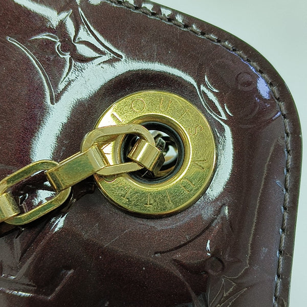 Monogram Patent Leather Shoulder Bag Red