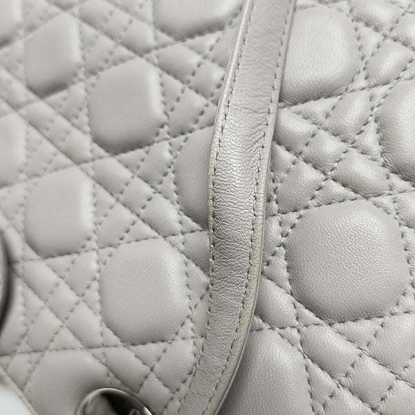 Lady Dior Medium Cannage Lambskin Gray