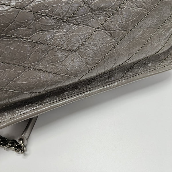 NIKI Medium Chevron Calfskin Brown