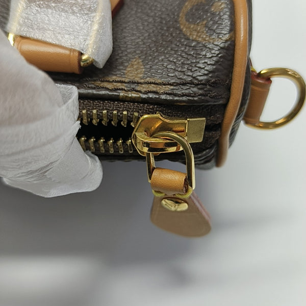 SPEEDY Nano Monogram Coated Canvas Brown