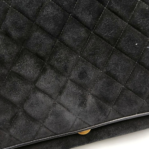 Quilted Suede Black