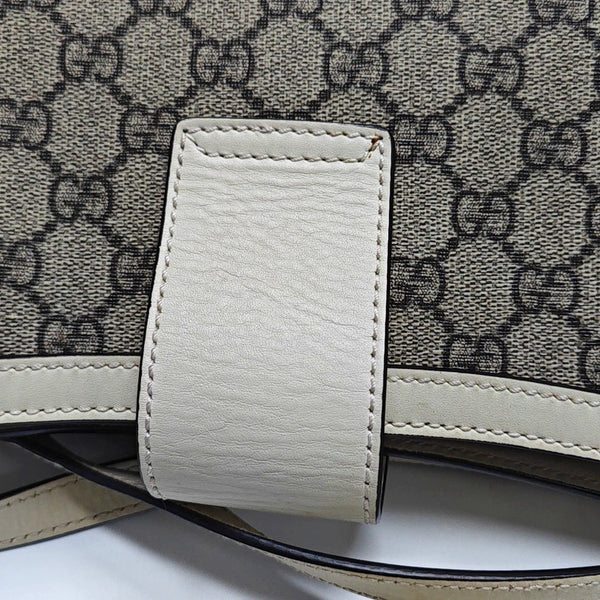 Authenticated pre-owned Padlock Medium Monogram Coated Canvas Beige - Shoulder Bag at Looply