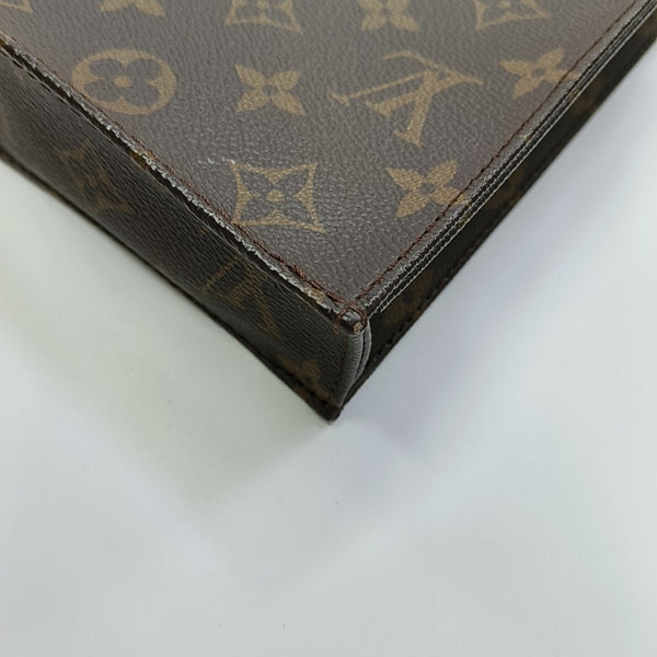 SAC PLAT Mini Monogram Coated Canvas Brown