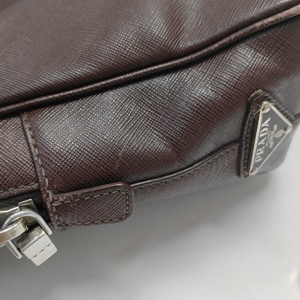 Saffiano Calfskin Top Handle Bag Red