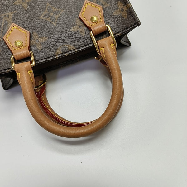 SAC PLAT Mini Monogram Coated Canvas Brown