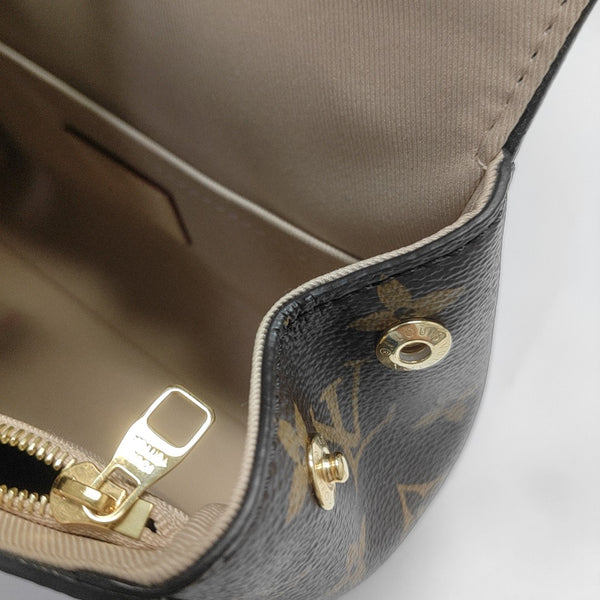 CLUNY PM Monogram Coated Canvas Brown