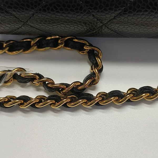 WOC Quilted Grained Calfskin Black