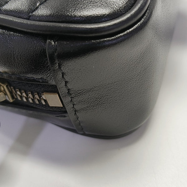GG Marmont Small Quilted Calfskin Black