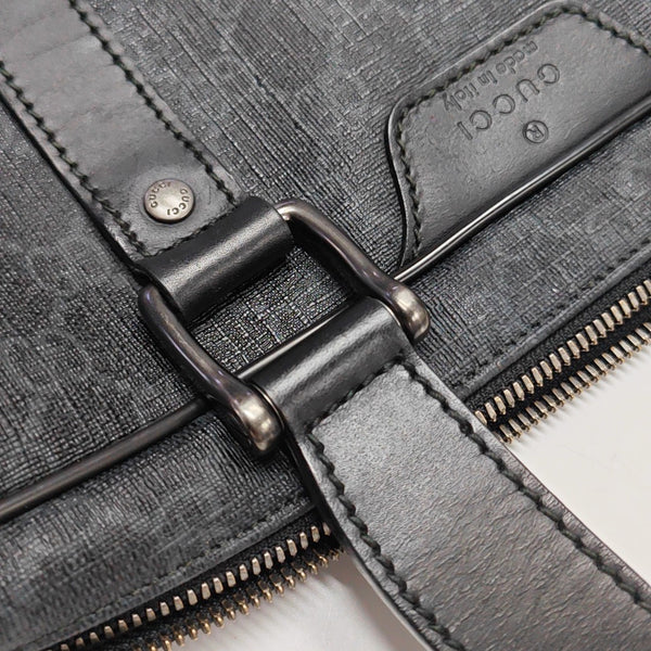 Monogram Coated Canvas Top Handle Bag Black