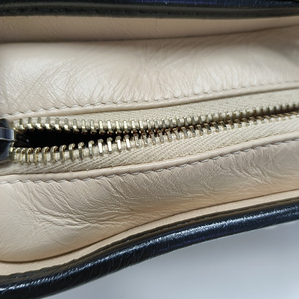GABRIELLE Small Quilted Calfskin Beige