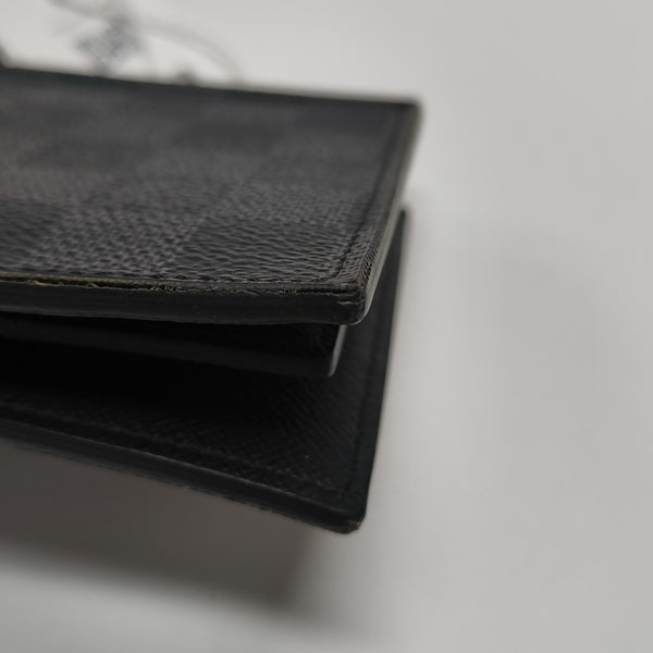AMERIGO Damier Graphite Coated Canvas Gray Wallet