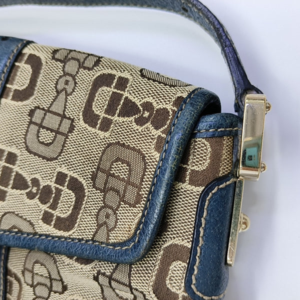 Fabric Shoulder Bag Brown