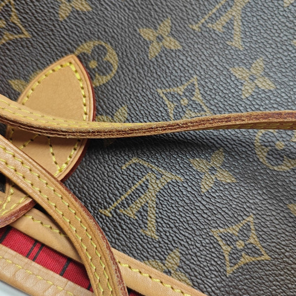 NEVERFULL MM Monogram Coated Canvas Brown