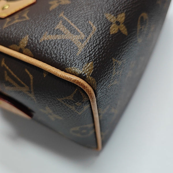 SPEEDY 20 Monogram Coated Canvas Brown