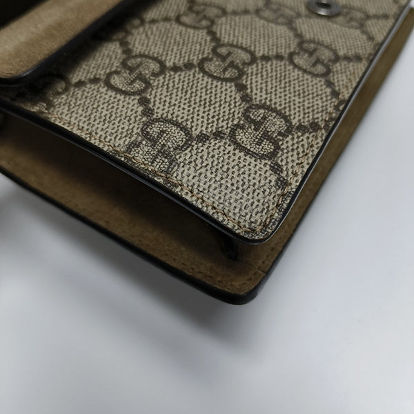 Dionysus Super Mini Monogram Coated Canvas Beige