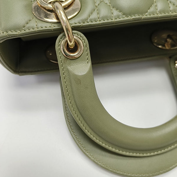Lady Dior Small Cannage Lambskin Green