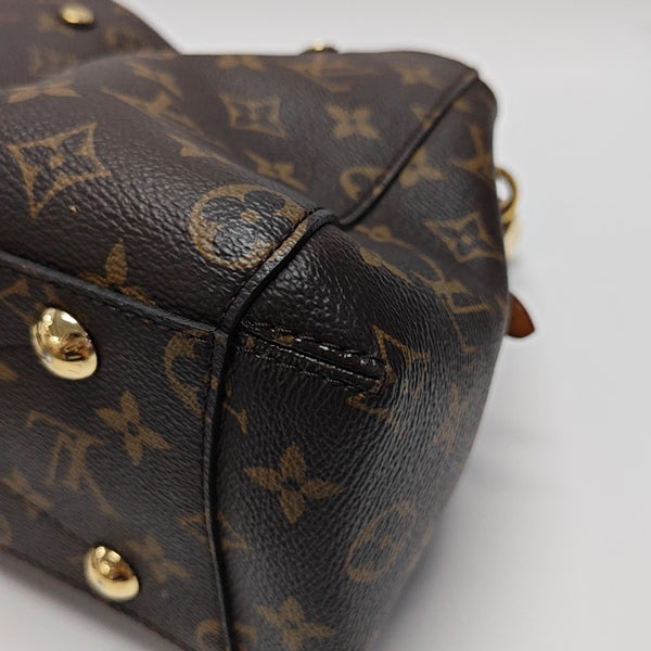 MONTAIGNE BB Monogram Coated Canvas Brown